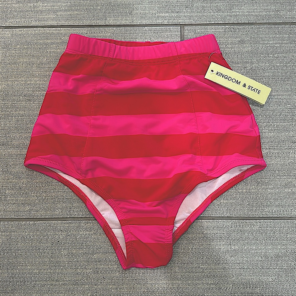 Retro swim bottoms kingdom & state high waist size s